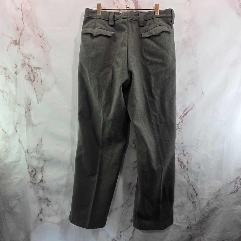 German Military Pants Mens 33 X 30 Green Wool Vintage East 80s NVA 03203